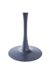 Rackhams Round Dining Table with Black Metal Base & MDF Top - White - thumbnail 6