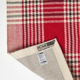 Rackhams Walker Red Tartan Check Non-Slip 100% Wool Rug - 150 x 240 cm - thumbnail 5