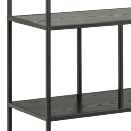 Rackhams Seaford Bookcase with 4 Shelves in Black - 1 - Black - Wood - thumbnail 6