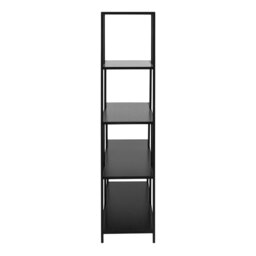 Rackhams Seaford Bookcase with 4 Shelves in Black - 1 - Black - Wood - thumbnail 3