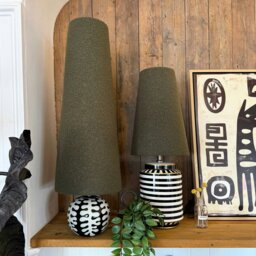 Rackhams Thyme Boucle Oversized Cone Lampshades - Queen