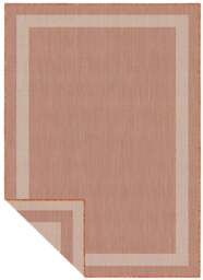 Rackhams Duo Weave Outdoor Orange Rug Bordered - 160X230 cm - thumbnail 1