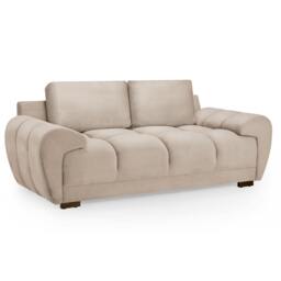 Rackhams Zura Plush Fabric Large 2 Seater Sofa - Cream, Grey or Mocha - Mocha