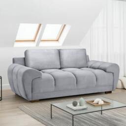 Rackhams Zura Plush Fabric Large 2 Seater Sofa - Cream, Grey or Mocha - Mocha - thumbnail 2