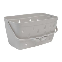 Rackhams Plastic Hanging Peg Basket, Grey - thumbnail 2