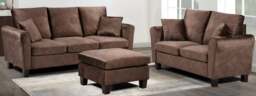 Rackhams Tivoli Sofa Set: Brushed Velvet for a Luxurious Living Room Experience - Brown - 3+2 Sofa Set