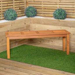 Rackhams Outdoor 4 Person Rectangular Wooden Garden Dining Table, 2 Benches with Green Parasol and Base Set - Outdoor Furniture Sets - thumbnail 6