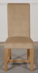 Rackhams Washington Fabric Dining Chair - Beige - Oak - Fabric