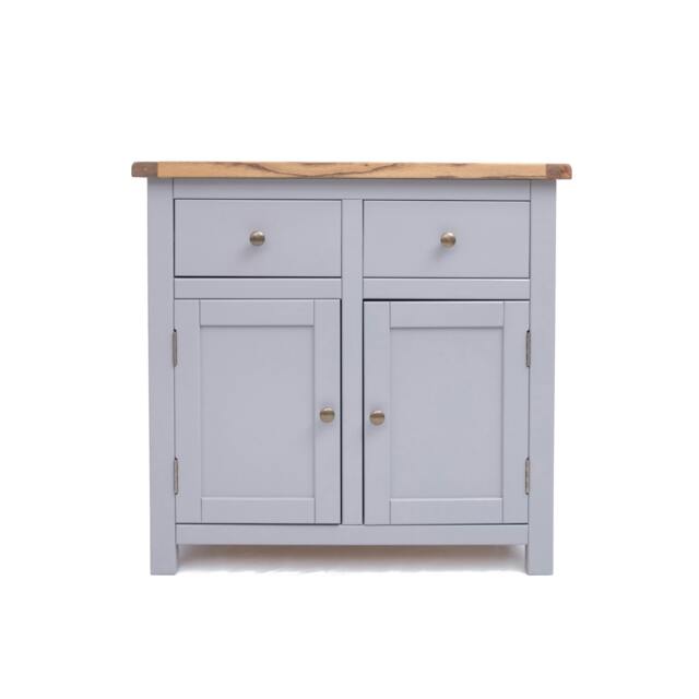 Rackhams Mirano Grey 2 Drawer 2 Door Sideboard Brass Knob - Grey - image 1
