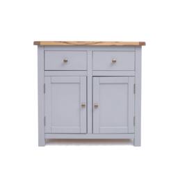 Rackhams Mirano Grey 2 Drawer 2 Door Sideboard Brass Knob - Grey