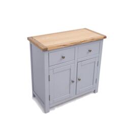 Rackhams Mirano Grey 2 Drawer 2 Door Sideboard Brass Knob - Grey - thumbnail 4