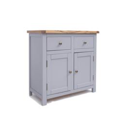 Rackhams Mirano Grey 2 Drawer 2 Door Sideboard Brass Knob - Grey - thumbnail 3