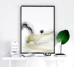Rackhams Japanese art wall - set of 3 framed wall art - A2 16.54 x 23.39 in / 42 x 59.4 cm - Satin Photo paper 280 gsm - Oak Frame - thumbnail 3