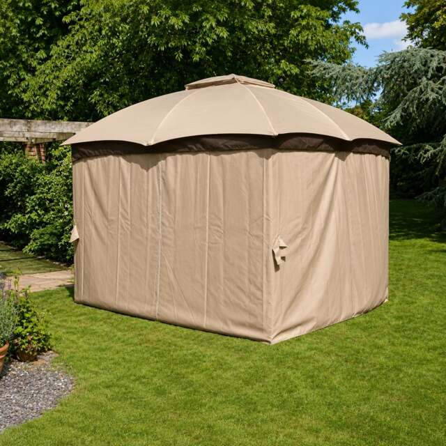 Rackhams Rio Gazebo Curtain Set - Mocha - image 1