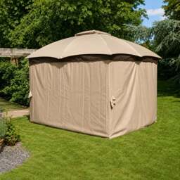 Rackhams Rio Gazebo Curtain Set - Mocha