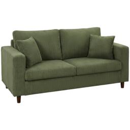 Rackhams Loveseat Sofa with Wide Seat, Corduroy Upholstered, Green - thumbnail 2