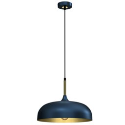 Rackhams Pendant Lamp Lincoln Blue/Gold 1XE27 35cm - thumbnail 6