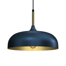 Rackhams Pendant Lamp Lincoln Blue/Gold 1XE27 35cm - thumbnail 3