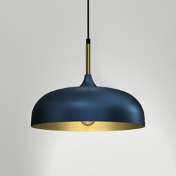 Rackhams Pendant Lamp Lincoln Blue/Gold 1XE27 35cm - thumbnail 4