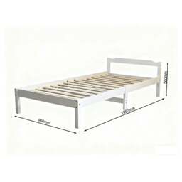 Rackhams Jinsen Single Bed Frame, White - Single - thumbnail 4