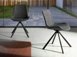 Rackhams Dark Grey Fabric Swivel Chair 4071 - thumbnail 3