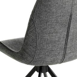 Rackhams Dark Grey Fabric Swivel Chair 4071 - thumbnail 5