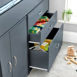 Rackhams Lacy Grey Storage Mid Sleeper Bed - Bed Only - thumbnail 5
