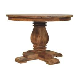Rackhams Solid mango wood Valentina Round Dining Table