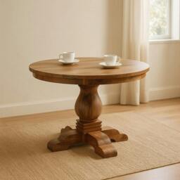 Rackhams Solid mango wood Valentina Round Dining Table - thumbnail 2