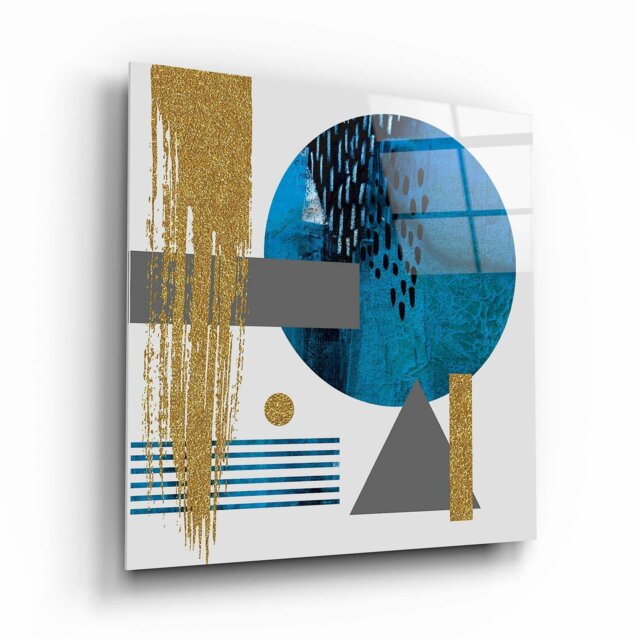 Rackhams Abstract Glass Wall Art 13 - 50x50cm - Tempered Glass (4 mm) - image 1