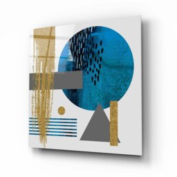 Rackhams Abstract Glass Wall Art 13 - 50x50cm - Tempered Glass (4 mm) - thumbnail 2