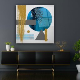 Rackhams Abstract Glass Wall Art 13 - 50x50cm - Tempered Glass (4 mm) - thumbnail 4