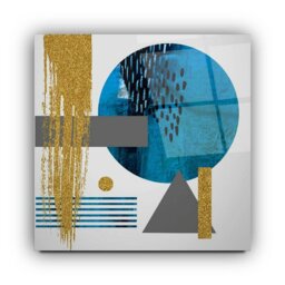 Rackhams Abstract Glass Wall Art 13 - 50x50cm - Tempered Glass (4 mm) - thumbnail 3