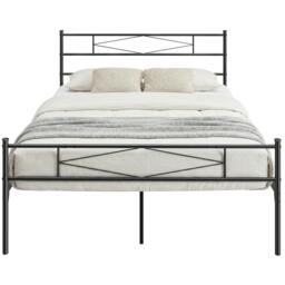 Rackhams 5ft King Bed Frame with Steel Slat Support, Noise-Free, Black - thumbnail 2