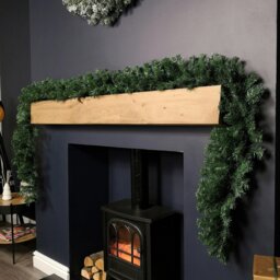 Rackhams Premier 270cm (9ft) x 25cm Plain Green Christmas Garland Decoration - thumbnail 3