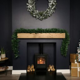 Rackhams Premier 270cm (9ft) x 25cm Plain Green Christmas Garland Decoration - thumbnail 2