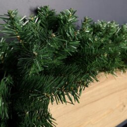 Rackhams Premier 270cm (9ft) x 25cm Plain Green Christmas Garland Decoration - thumbnail 4