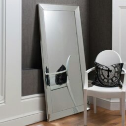 Rackhams Modena Art Deco Full Length Mirror - 165cm x 78.5cm - Silver - thumbnail 4