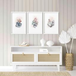 Rackhams Coastal wall art - Set of 3 framed pictures - A4 8.27 x 11.69 in / 21 x 29.7 cm - Satin Photo paper 280 gsm - Oak Frame - thumbnail 6