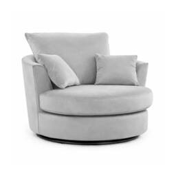 Rackhams Gavelle Living Room Furniture Range - Swivel chair - Plush Silver - thumbnail 1