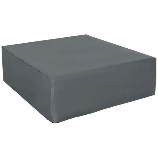 Rackhams 205x192cm Outdoor Garden Rattan Furniture Protective Cover Water UV Resistant Grey - image 1