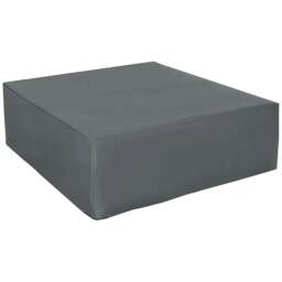 Rackhams 205x192cm Outdoor Garden Rattan Furniture Protective Cover Water UV Resistant Grey - thumbnail 1