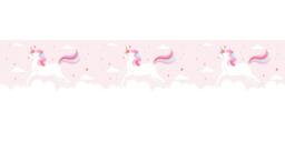Rackhams Beautiful Soft Pink Cotton Lampshade with Dancing Unicorns and Clouds Decoration - thumbnail 3
