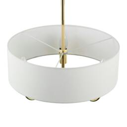 Rackhams Chic Chandelier Semi Flush Ceiling Light in Polished Gold with Shade - thumbnail 4