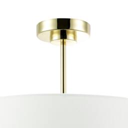 Rackhams Chic Chandelier Semi Flush Ceiling Light in Polished Gold with Shade - thumbnail 5
