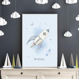 Rackhams Childrens Prints For Bedroom - Set of 3 wall art prints - 20 x 30 in / 50 x 76 cm - Matte Museum Quality Art Paper 290 gsm - White Frame - thumbnail 4