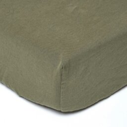 Rackhams French Flax Linen Fitted Sheet – 46 cm Extra Deep - Burnt Orange - Double - thumbnail 2