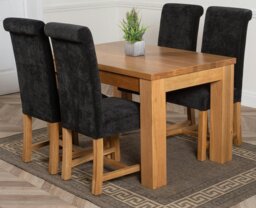 Rackhams Dakota Small Oak Dining Table with Washington Fabric Chairs - 6 chairs - Beige - thumbnail 4