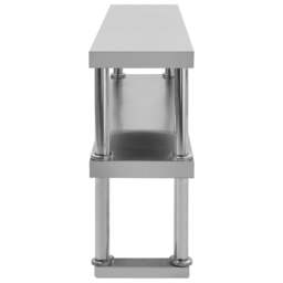 Rackhams 2-Tier Work Table Overshelf 120x30x65 cm Stainless Steel - thumbnail 4