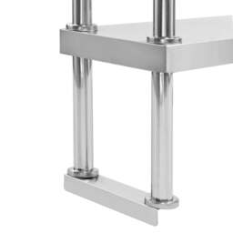 Rackhams 2-Tier Work Table Overshelf 120x30x65 cm Stainless Steel - thumbnail 6